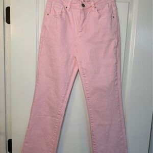 Risen size 3/26 EUC high rise straight leg pink jeans